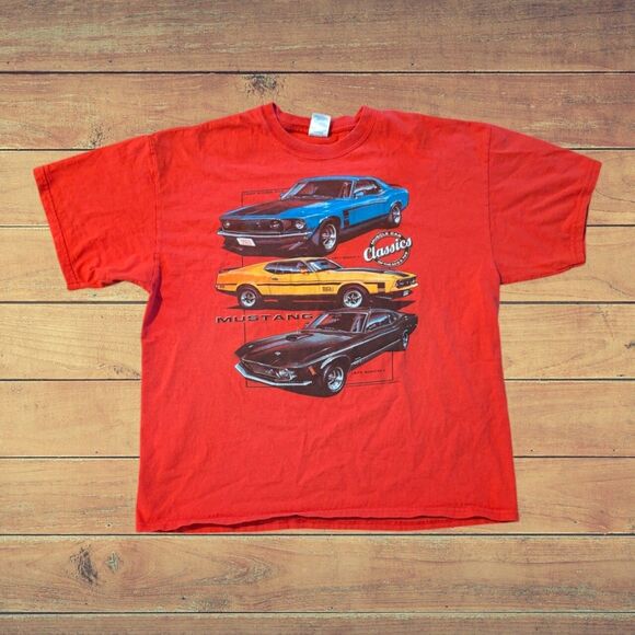 Retro Y2K Mustang Muscle Car Classics T-Shirt Mens Size XXL - Picture 1 of 5